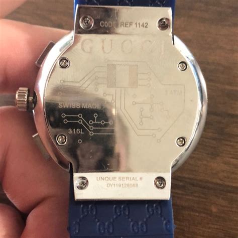 red line on back of gucci watch|Gucci watch serial number lookup.